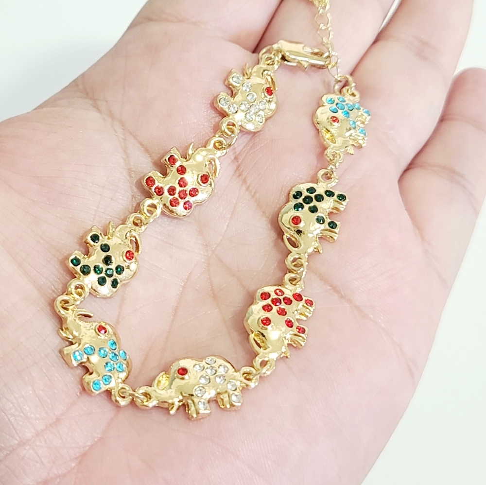 14k Gold Plated Elephant bracelet
